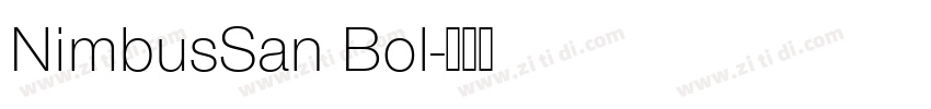 NimbusSan Bol字体转换